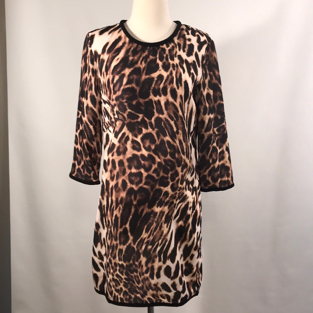Mango leopard print dress - 4